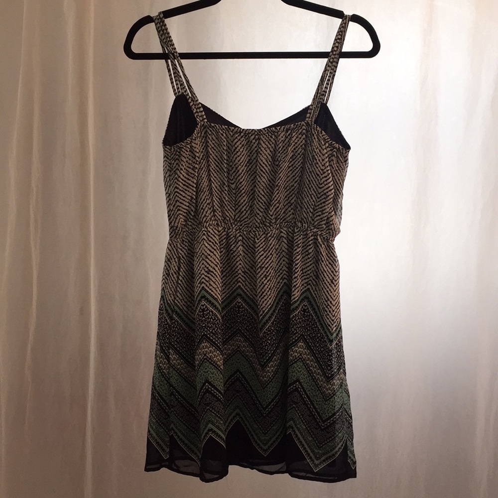 Bebop Medium Navy Geometric Zig Zag Pattern Dress - image 4